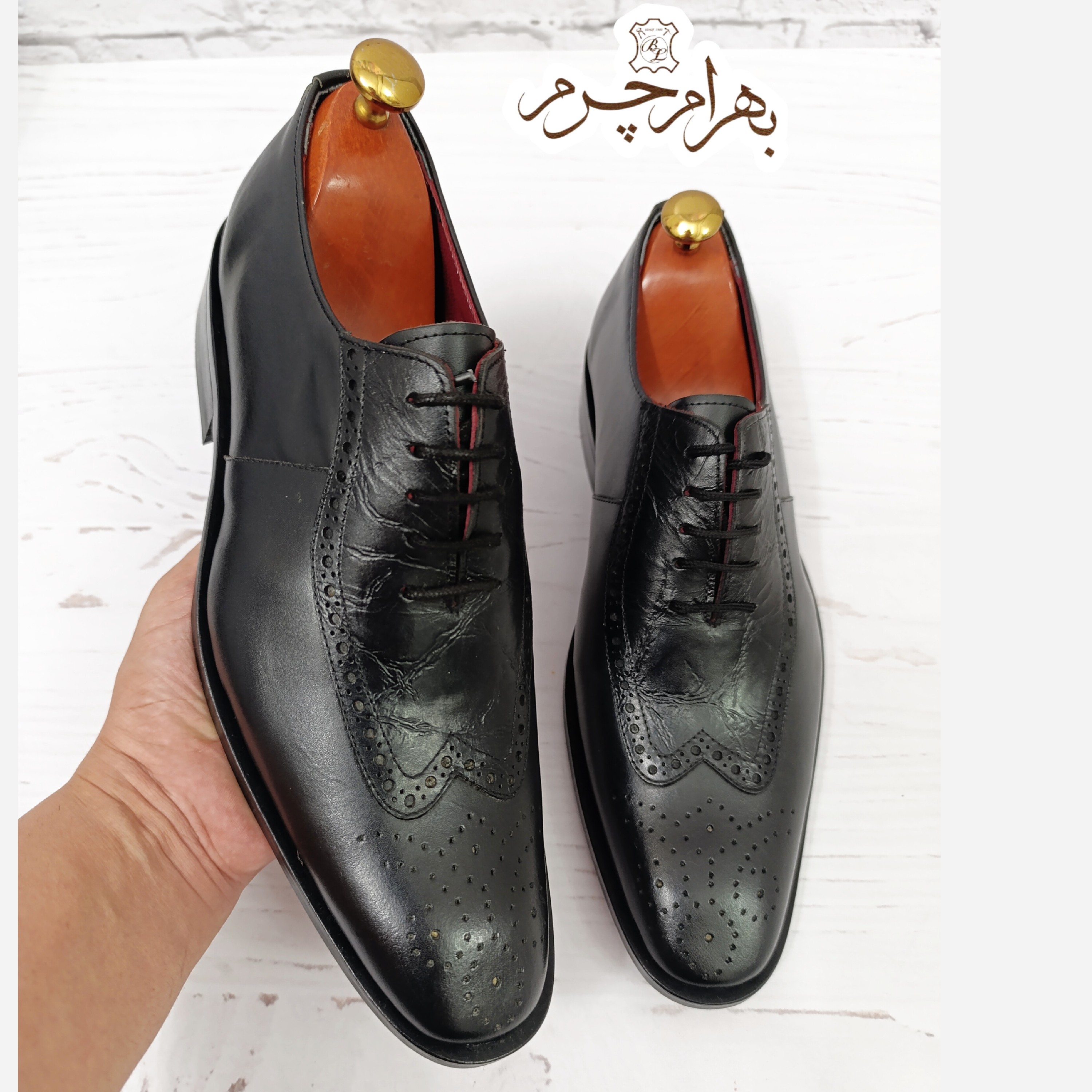 کفش مردانه زیره چرم طبیعی گاومیش مدل ونیز تک سایز