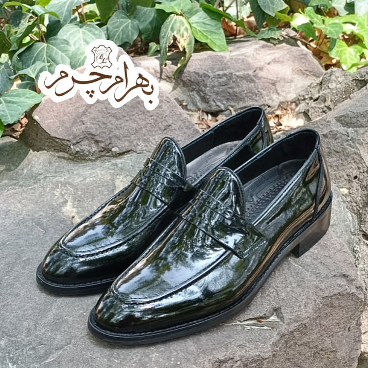 کفش مردانه کالج چرم طبیعی دست دوز کاپری ورنی