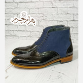 نیم بوت مردانه مجلسی چرم طبیعی دست دوز ریچموند ورنی اشبالت