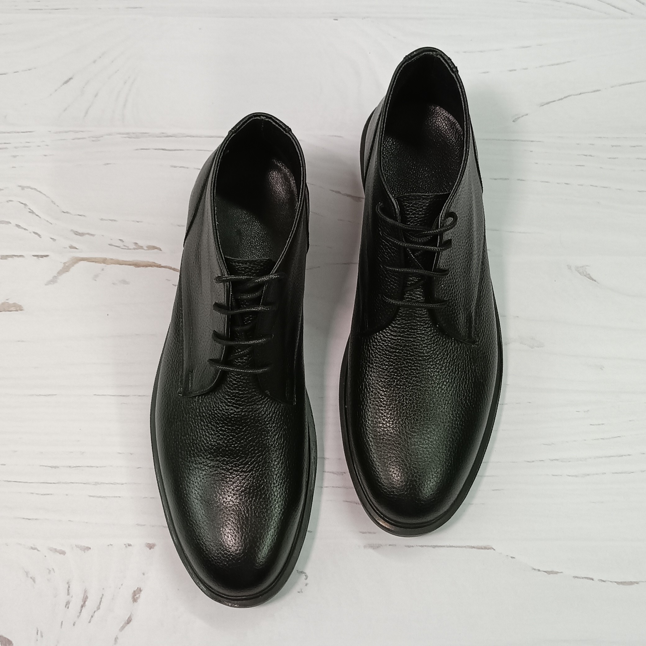نیم بوت مردانه اسپرت چرم طبیعی دست دوز مشکی مدل فیگارو