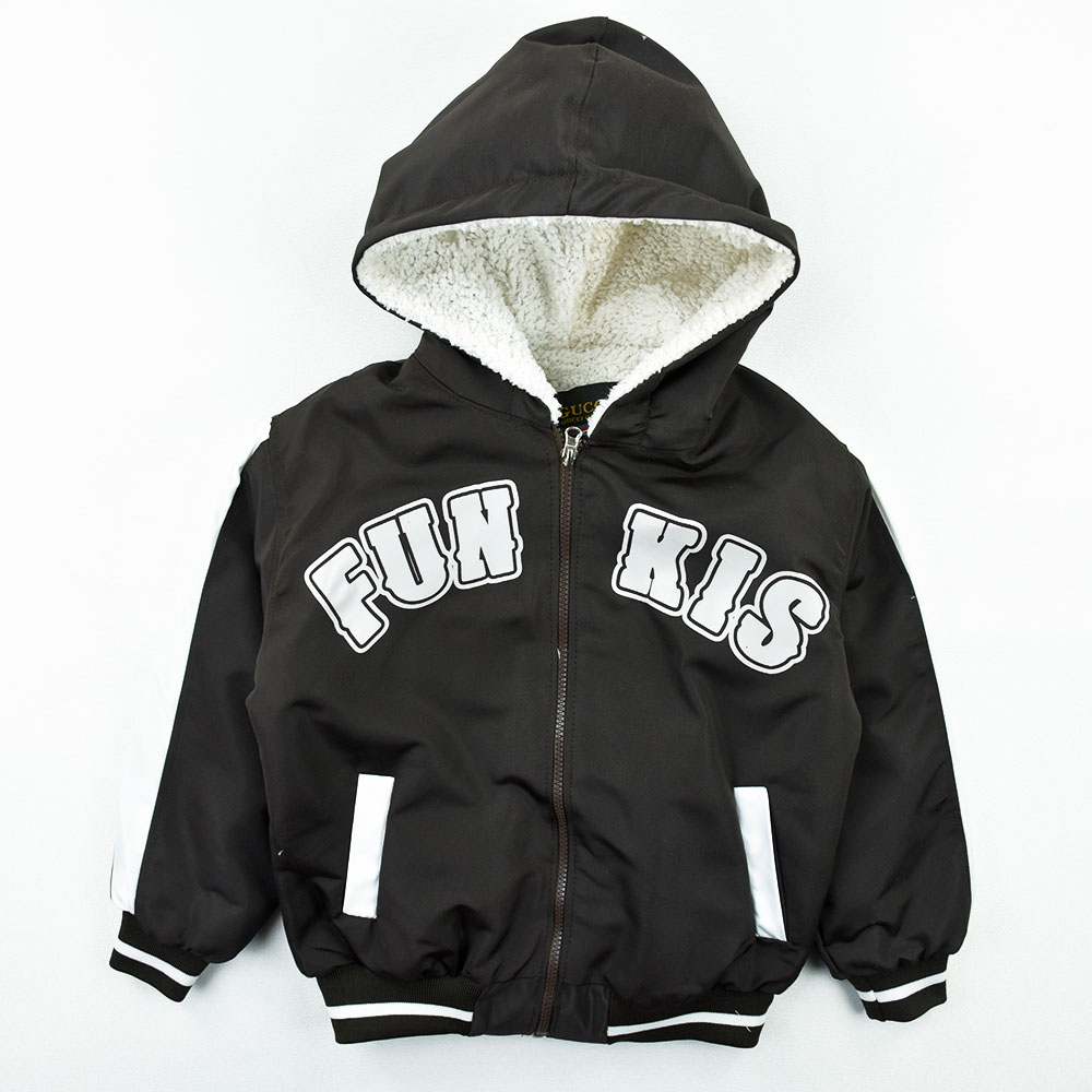 سویشرت و کاپشن پسرانه FUN KIS قهوه ای سوخته کد 11957