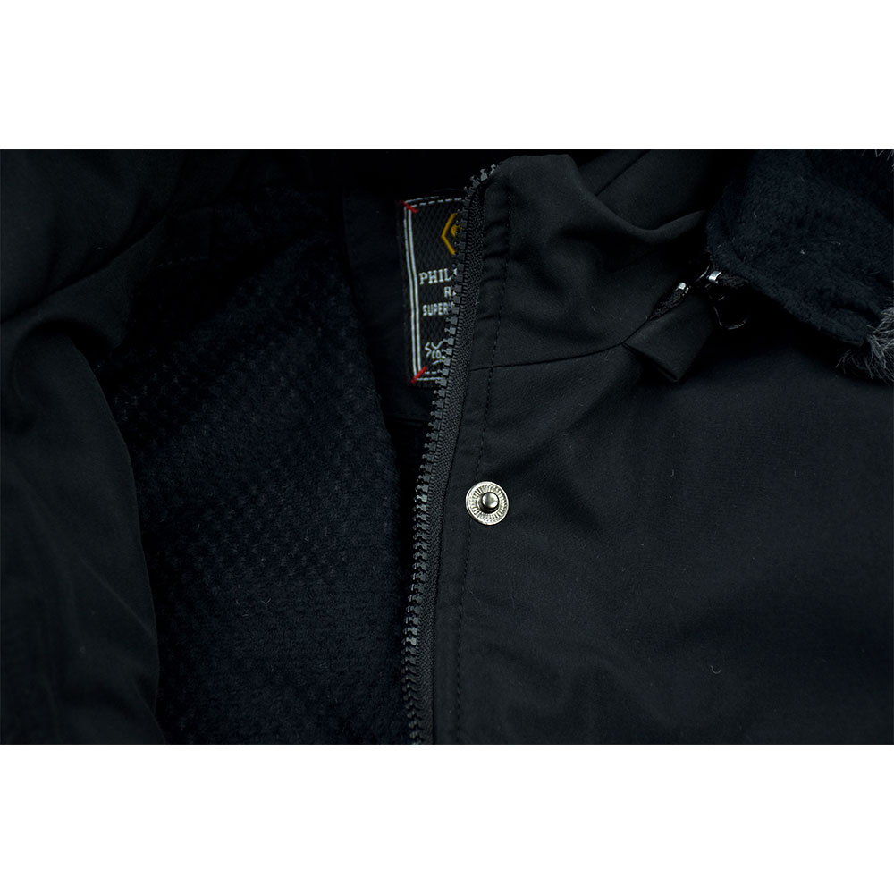 پالتو تینیجری دخترانه کلاهدار مشکی کد 11890