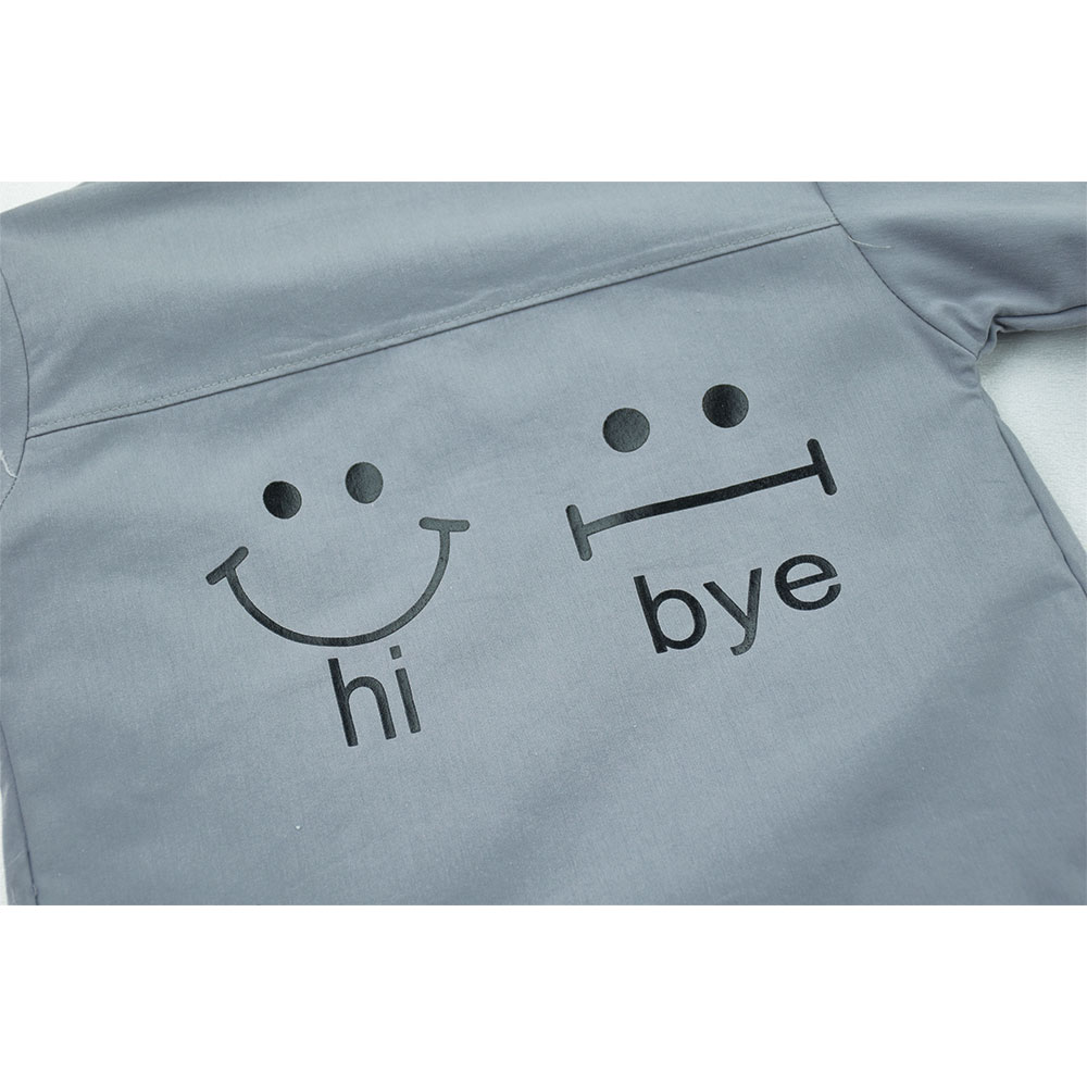 ست کت شلوار و تیشرت HI BYE دخترانه طوسی کد 7562
