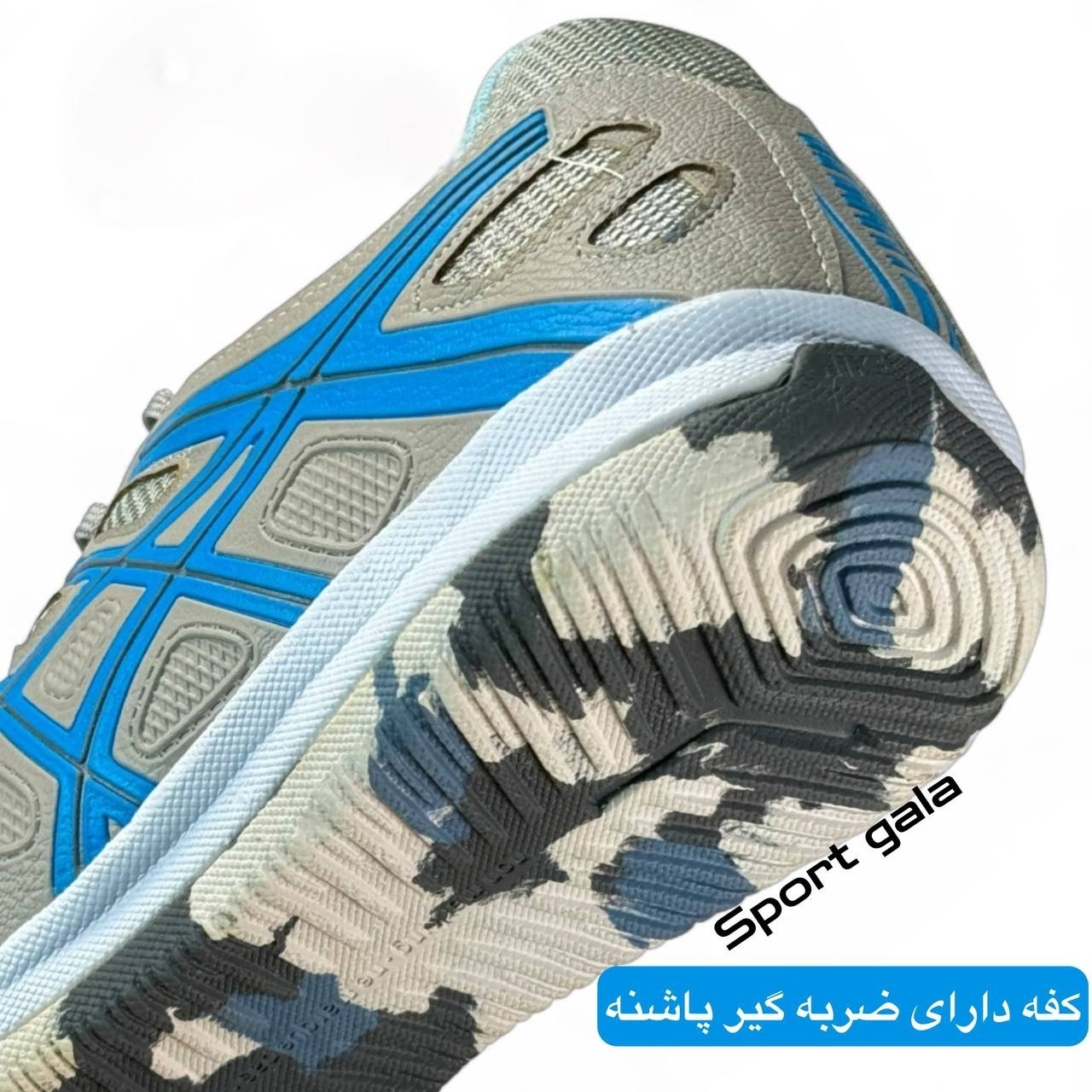 کفش والیبال اسیکس مدل لیمیتد طوسی آبی