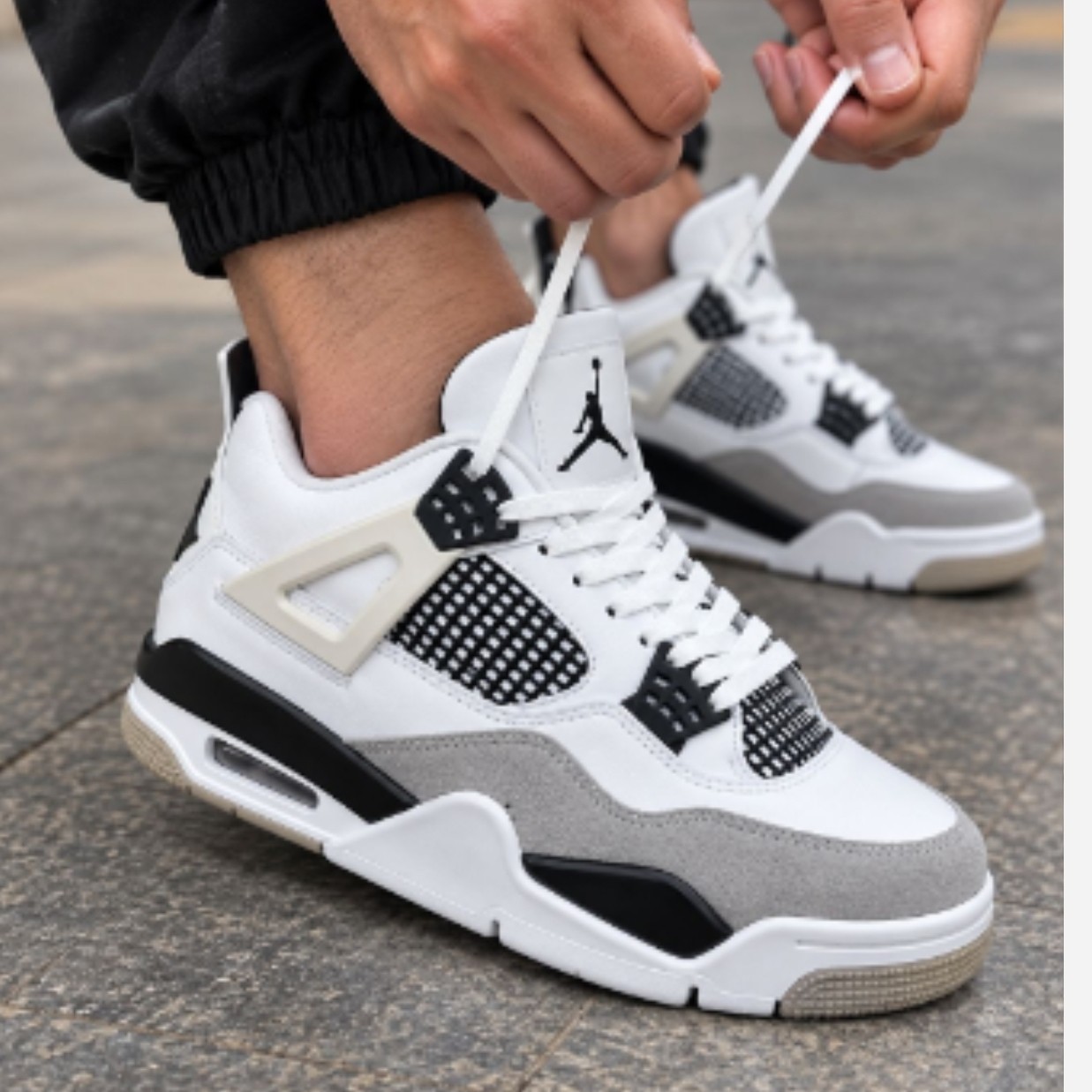 کفش کتانی بزرگپا اسپرت ونس مدل جردن فور jordan4 سایز 4 با ارسال رایگان45تا47