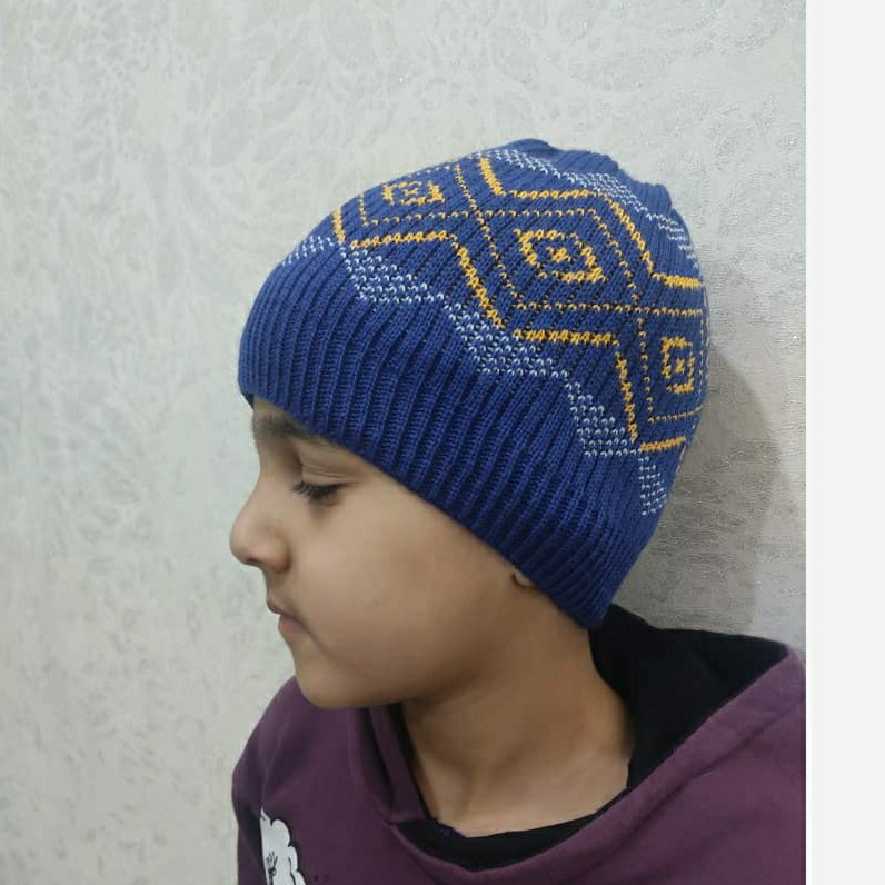 کلاه بچه گانه جنس بافت مناسب 3 تا 8 ساله کلاه اسپرت بافت