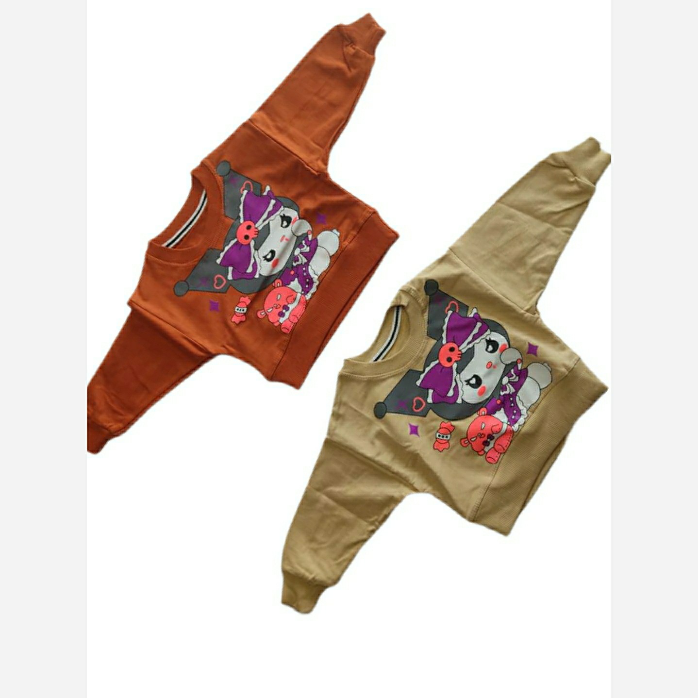 تیشرت کرومی بلوز تک طرح کرومی در 5 رنگ مشکی و سفید کرم سبز و آجری سایز 30و35و40و45 بلوز دخترانه کرومی