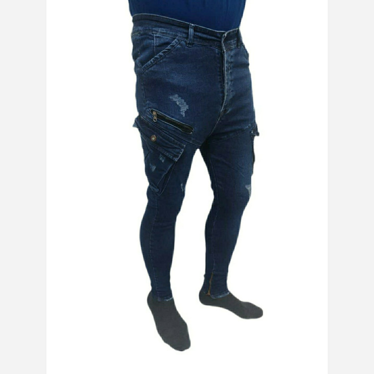 شلوار 6 جیب مردانه شلوار لی 6 جیب مردانه شلوار جین 6 جیب سایز 30 تا 34 معادل 38 تا 46 رنگ آبی کاربنی شلوار 6 جیب پسرانه