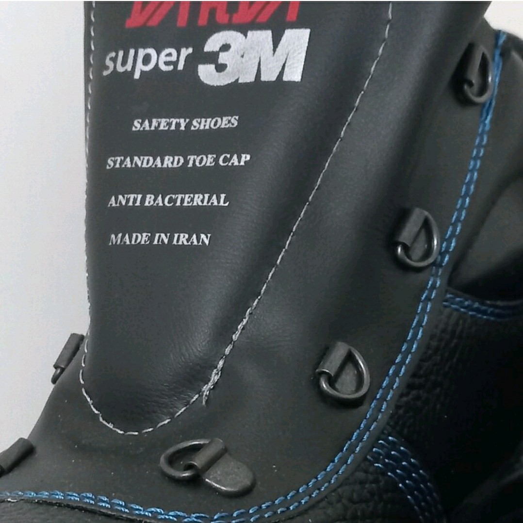 کفش ایمنی ایمن پا مدل Super 3m با قابلیت های ویژه ایمنی سایز 40تا 44 چرم طبیعی کفش ایمنی با ایمنی بالا کفش ایمنی ساق دار