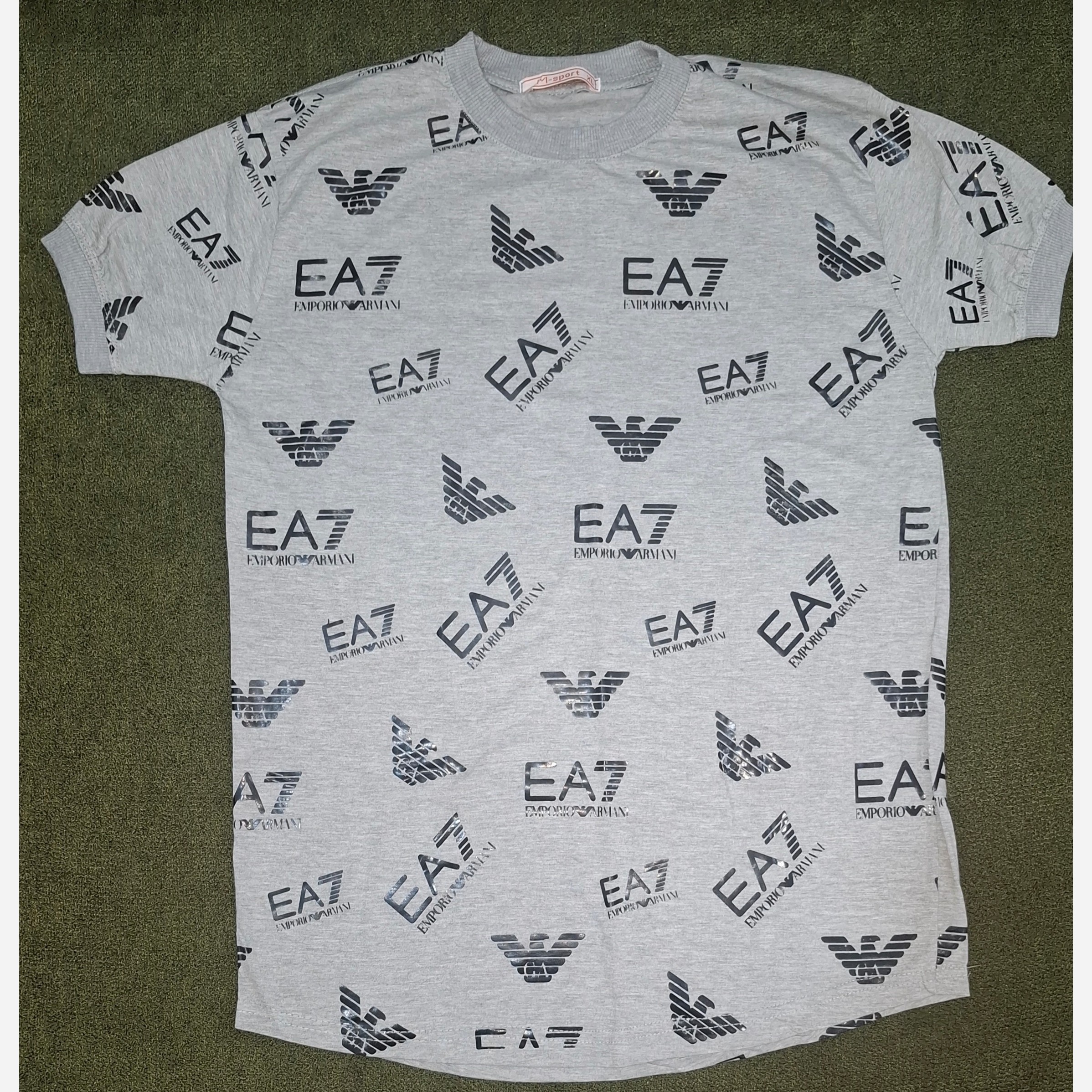 تیشرت جلو چاپدار EA7 تیشرت اسپرت مردانه سایز L/XL تیشرت پسرانه تیشرت آستین کوتاه تیشرت پسرانه چاپ دار جلو و پشت مردانه