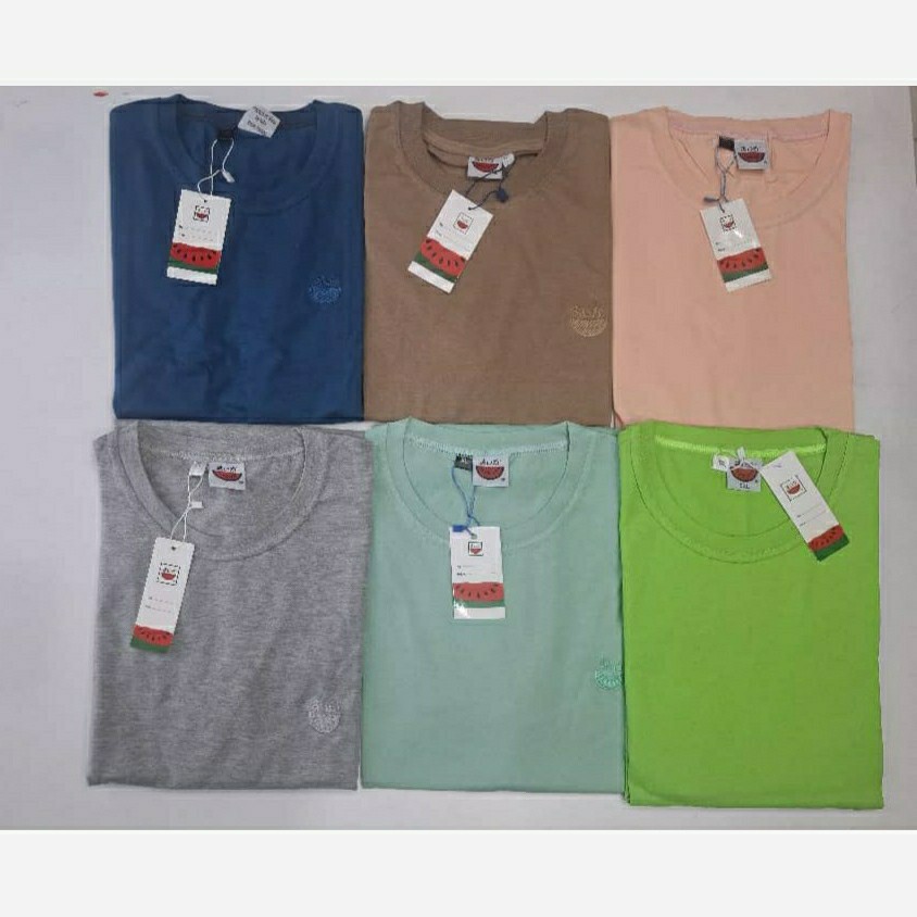 تیشرت نخی هندوانه یقه گردسایز بندی از M تا 5XL رنگبندی بیشتر از 12رنگ مختلف تیشرت نخی مارک هندوانه تولید ایران