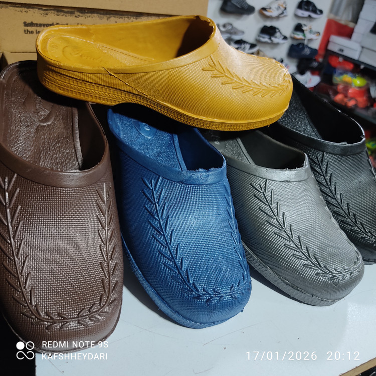 دمپایی روبسته زنانه اوزاکا ژله ای ایربولینگ طرح گندم دمپایی سرویس حمام