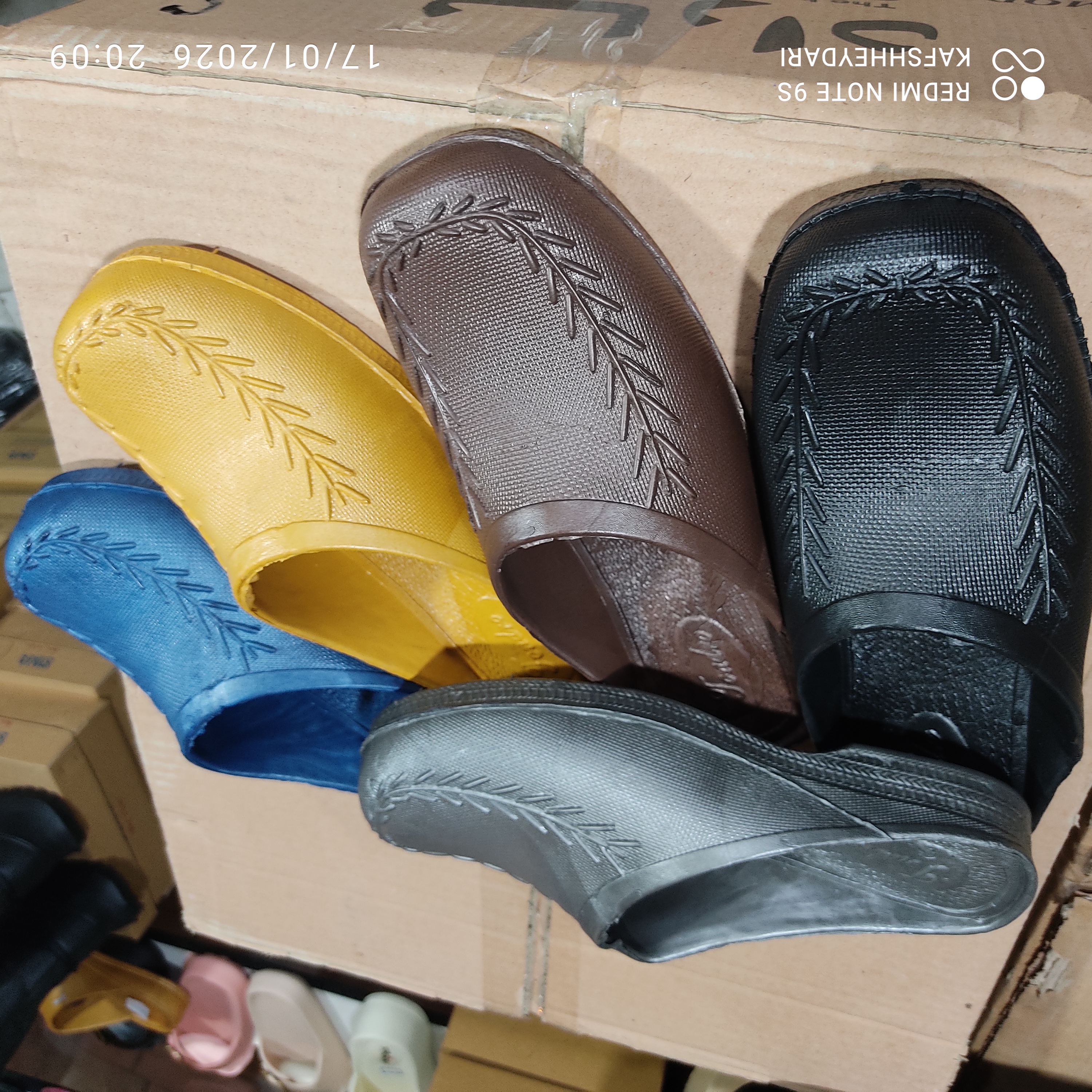 دمپایی روبسته زنانه اوزاکا ژله ای ایربولینگ طرح گندم دمپایی سرویس حمام
