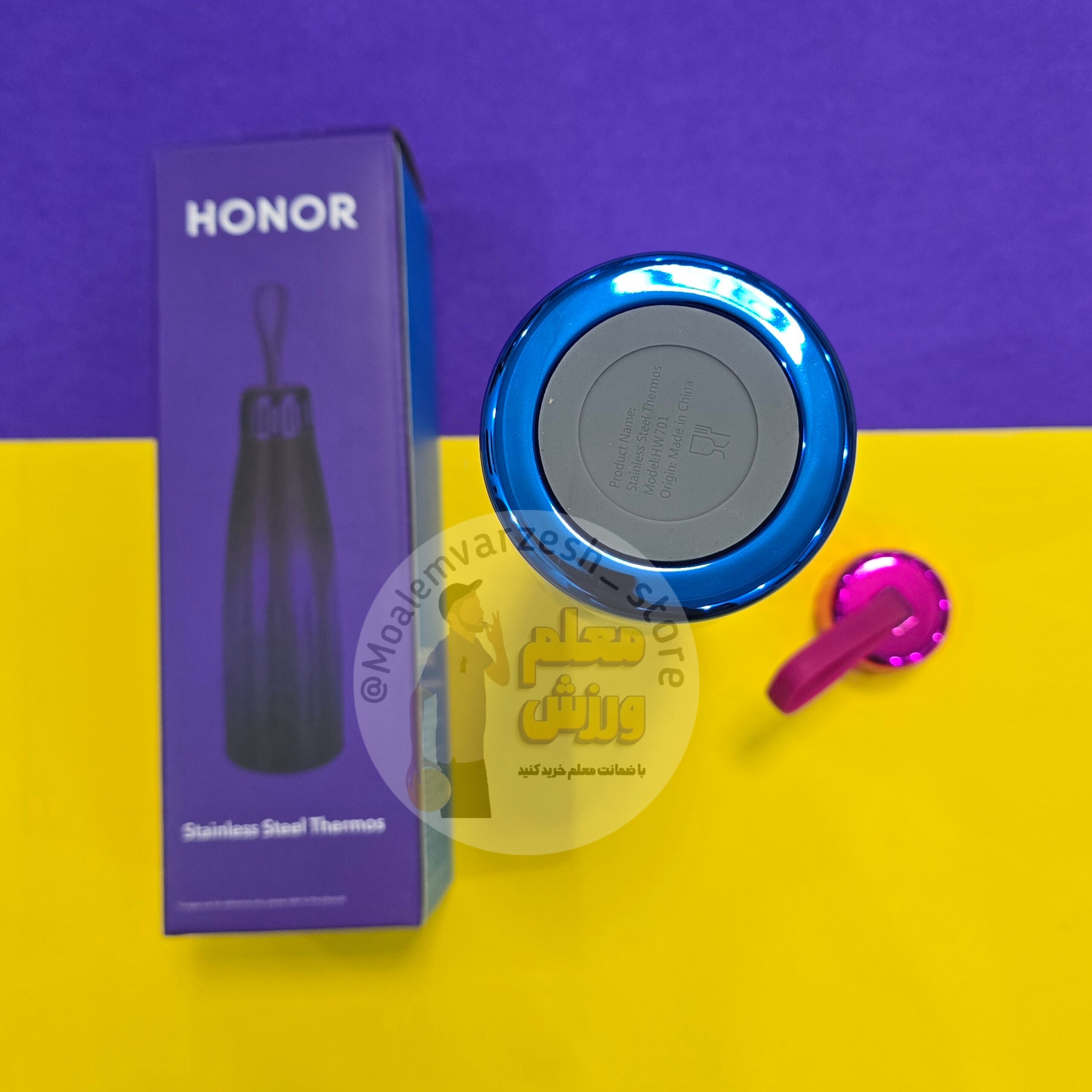 قمقمه استیل هنر 500 میل سرد و گرم نگهدارنده HONOR