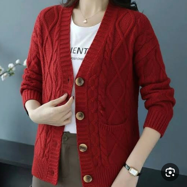 جلیقه ژاکت بافت زنانه فری سایز(وارداتی)