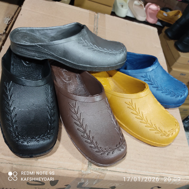 دمپایی روبسته زنانه اوزاکا ژله ای ایربولینگ طرح گندم دمپایی سرویس حمام