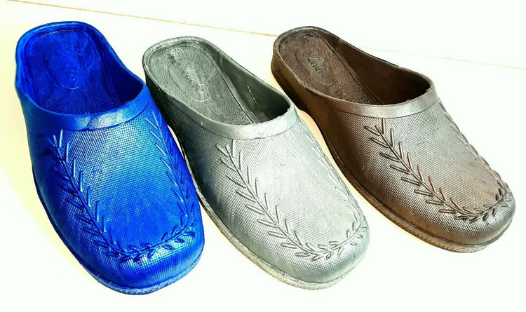 دمپایی روبسته زنانه اوزاکا ژله ای ایربولینگ طرح گندم دمپایی سرویس حمام