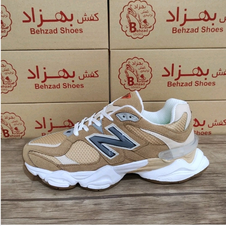 کتونی نیوبالانس 9060 کرم سفید مردانه بزرگپا 41 تا 48
