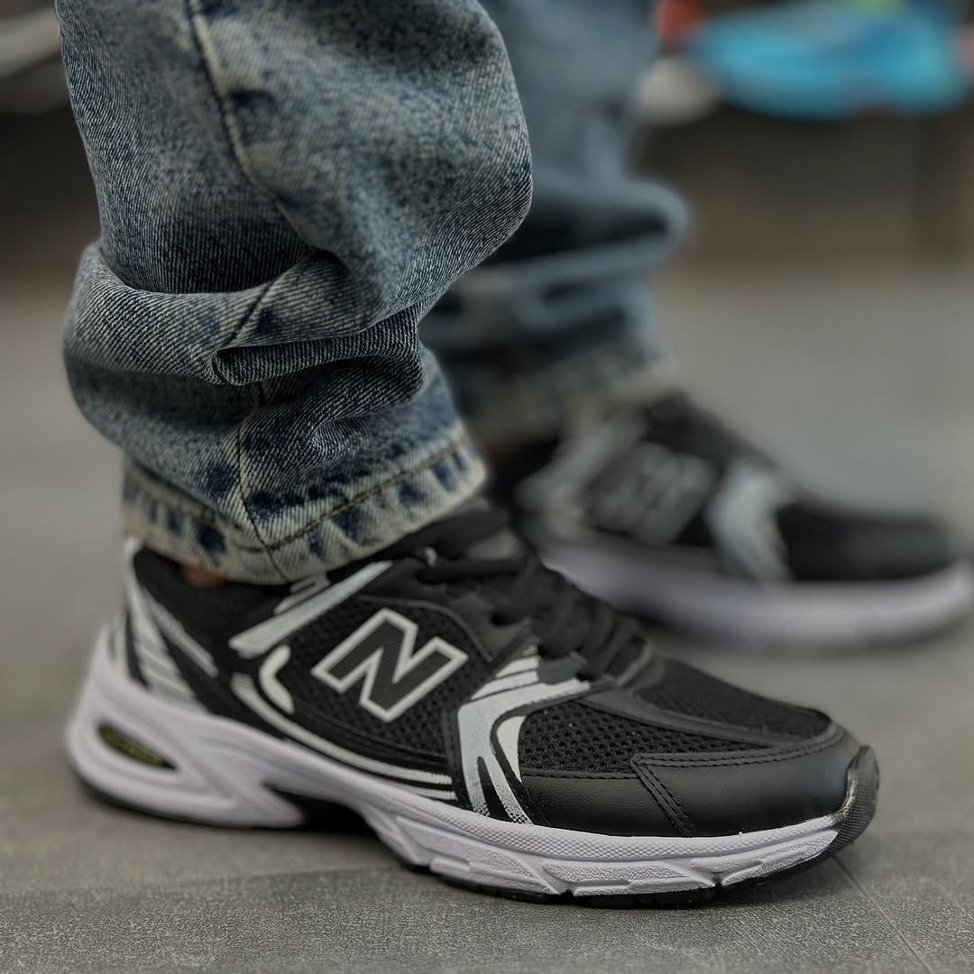 کتونی نیوبالانس 530 مردانه زنانه مشکی سفید New Balance