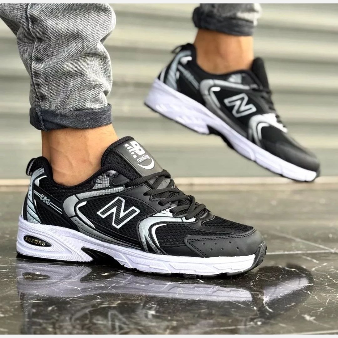 کتونی نیوبالانس 530 مردانه زنانه مشکی سفید New Balance