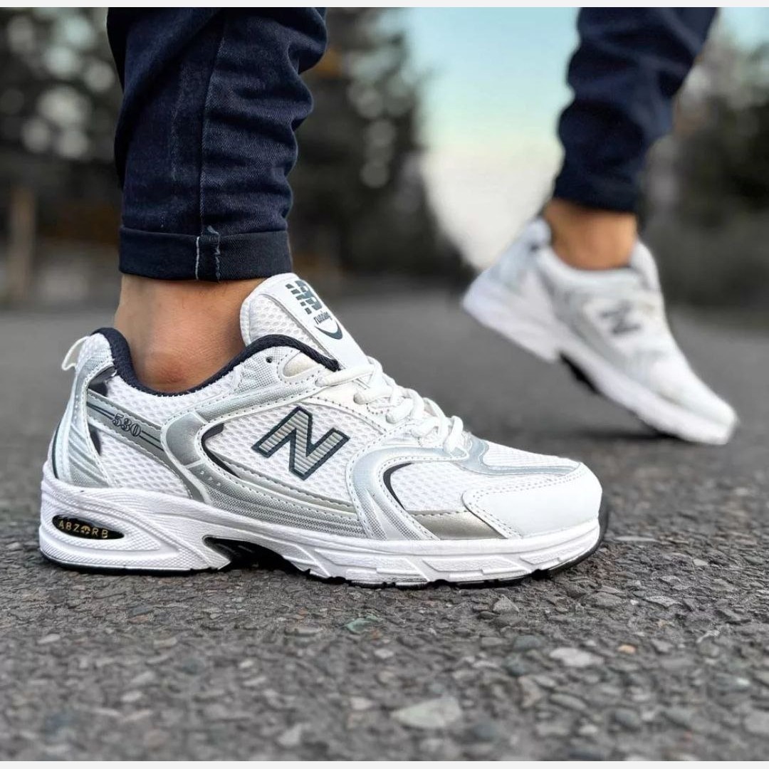 کتونی نیوبالانس 530 مردانه زنانه مشکی سفید New Balance