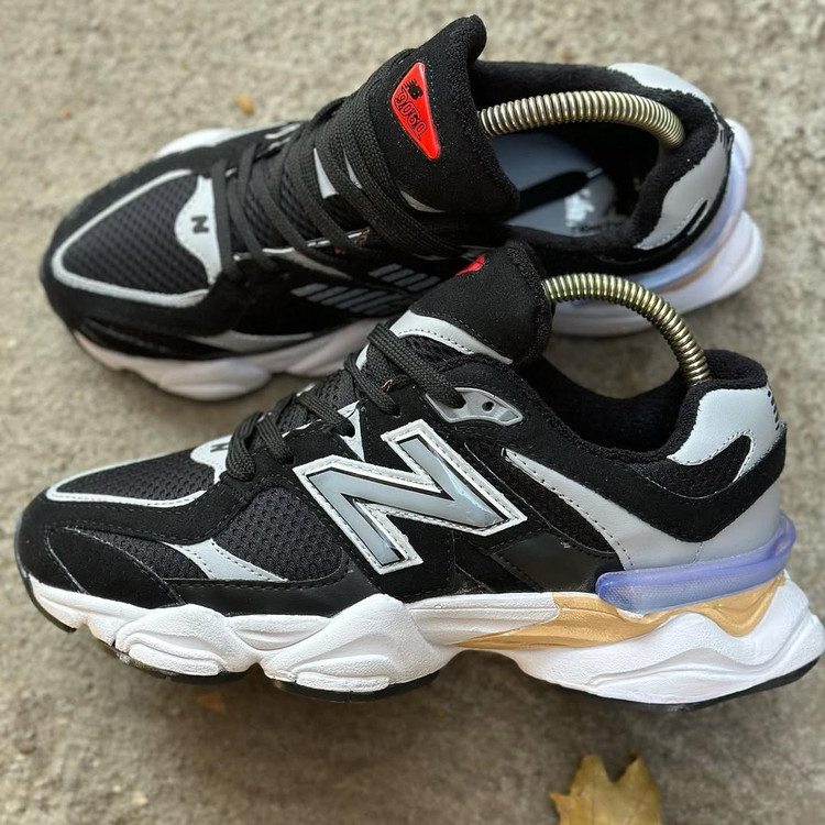 کتونی نیوبالانس 9060 مردانه اسپرت New Balance طوسی و مشکی و آبی و کرم