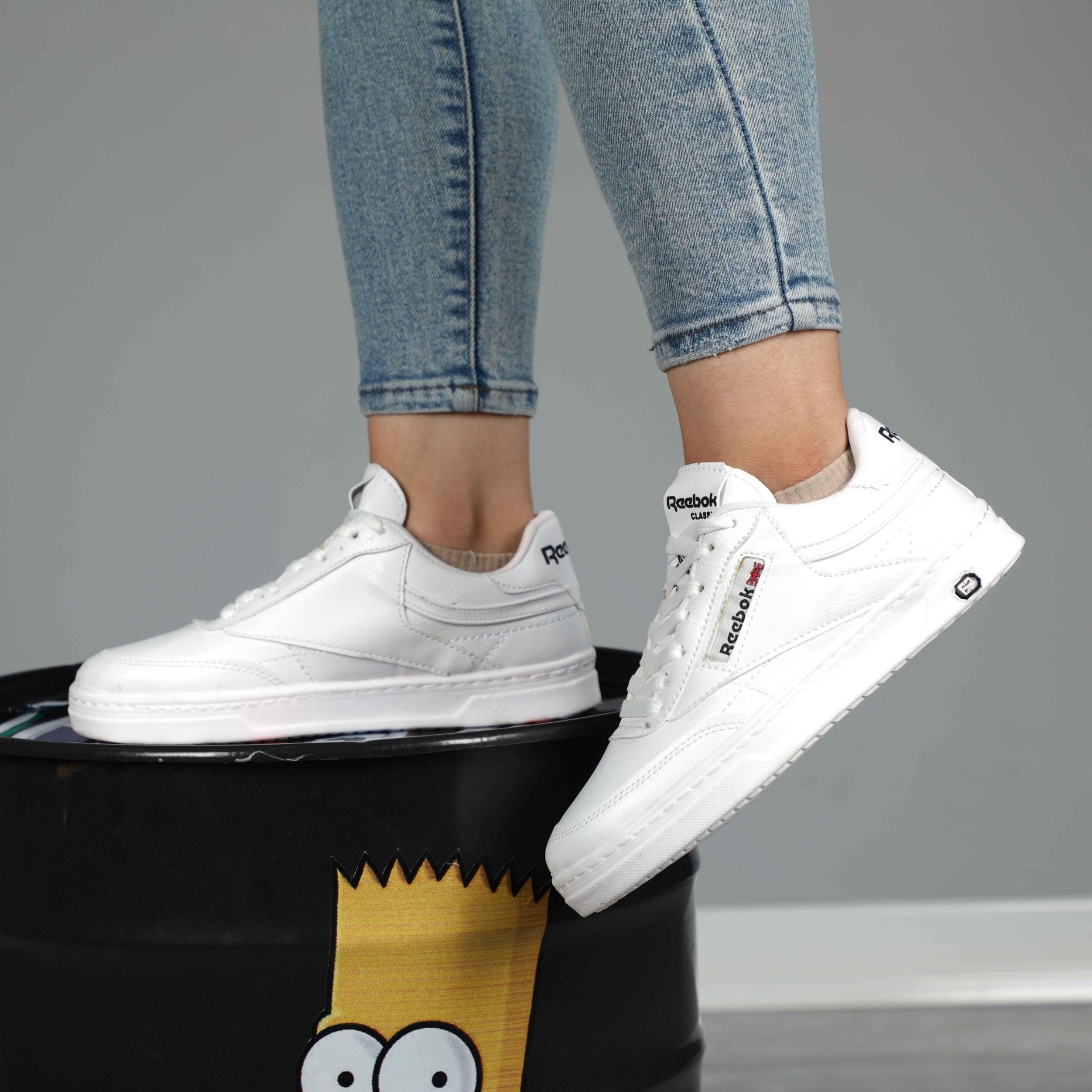 کتونی ونس ریبوک انگلیسی سفید مشکی کژوال اسپرت Reebok زنانه و مردانه و بزرگپا