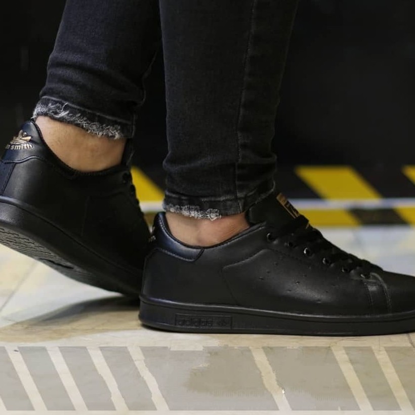 کتونی مدل استن اسمیت اسپرت مردانه و زنانه رنگ مشکی تمام سایز 37 تا44 Adidas stan smith