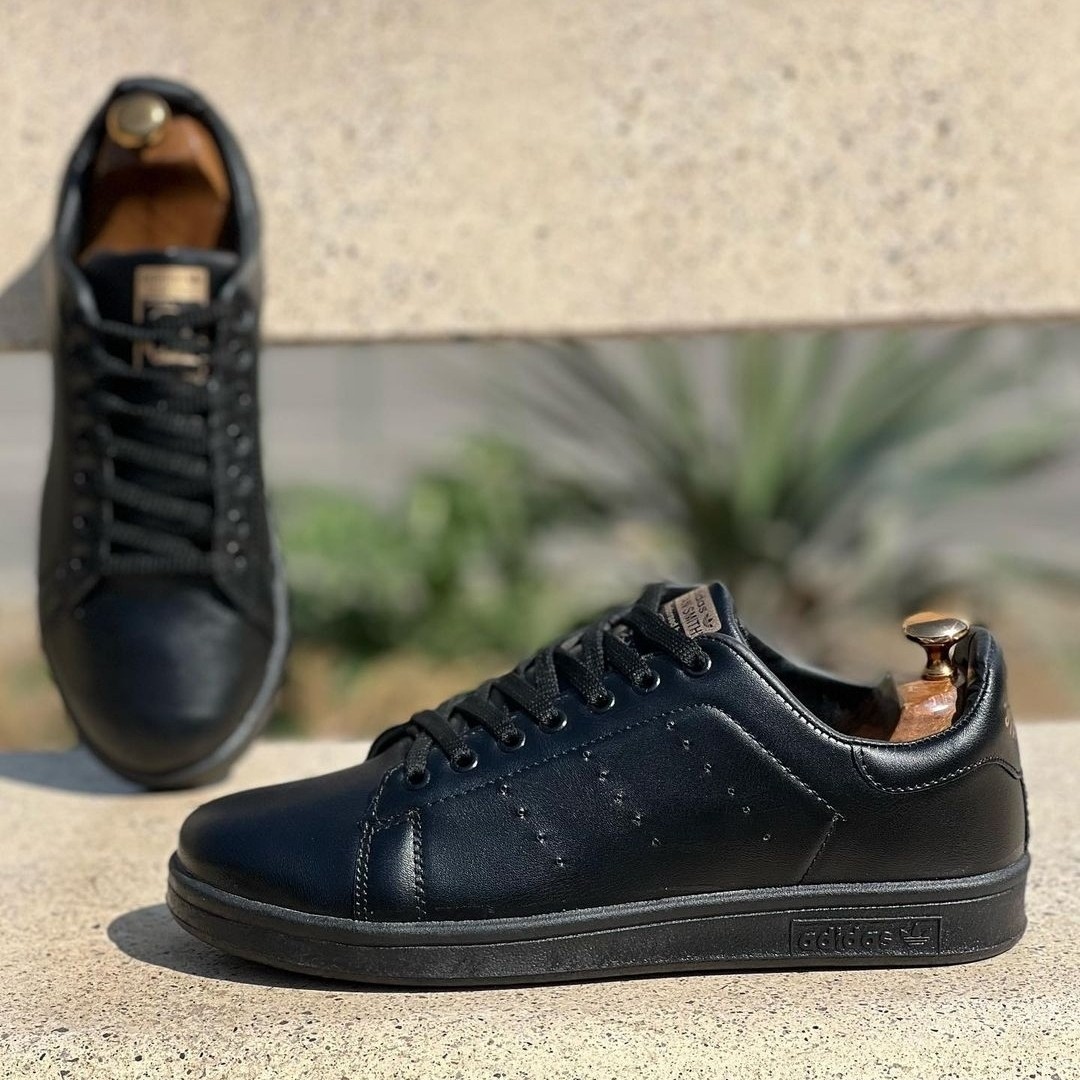کتونی مدل استن اسمیت اسپرت مردانه و زنانه رنگ مشکی تمام سایز 37 تا44 Adidas stan smith