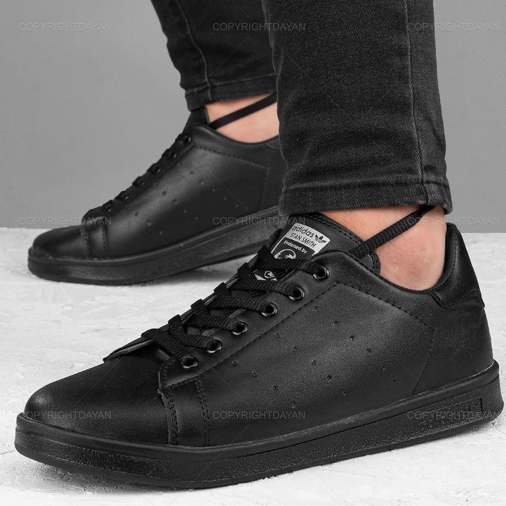 کتونی مدل استن اسمیت اسپرت مردانه و زنانه رنگ مشکی تمام سایز 37 تا44 Adidas stan smith