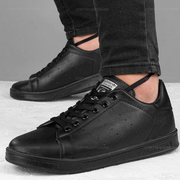 کتونی مدل استن اسمیت اسپرت مردانه و زنانه رنگ مشکی تمام سایز 37 تا44 Adidas stan smith