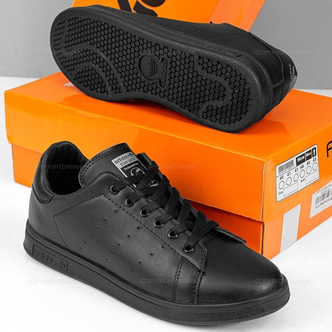 کتونی مدل استن اسمیت اسپرت مردانه و زنانه رنگ مشکی تمام سایز 37 تا44 Adidas stan smith