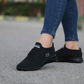 کتونی اسکچرز جورابی راحتی مردانه و زنانه ست مشکی تمام Skechers اسپرت رانینگ