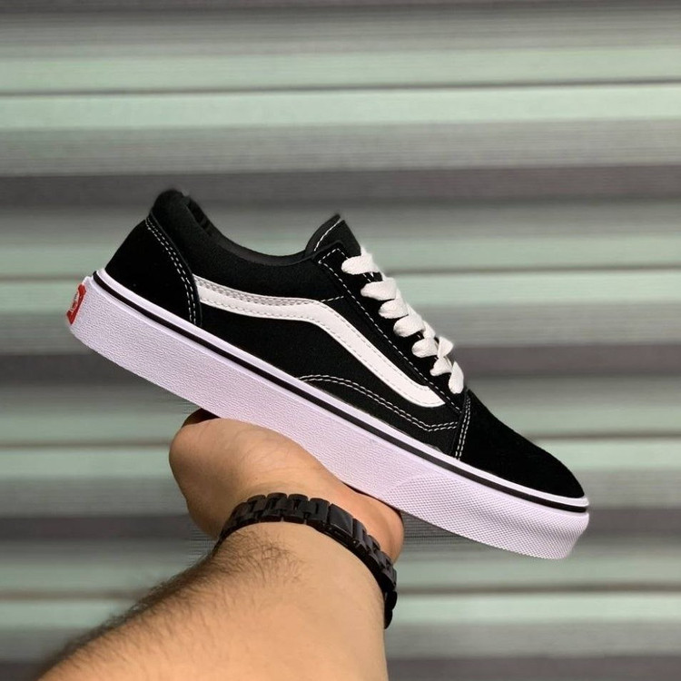 کفش کتونی ونس اولد اسکول vans old school مشکی سفید مردانه و زنانه ست