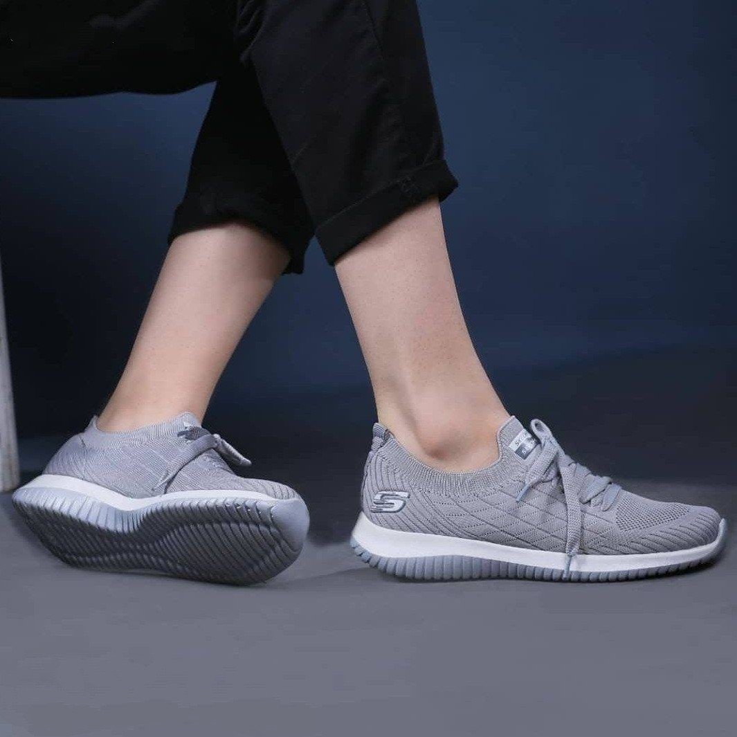 کتونی اسکچرز Skechers طوسی سفید مشکی جورابی راحت گووالک اسپرت مردانه و زنانه و بچه گانه از سایز 27 تا 45