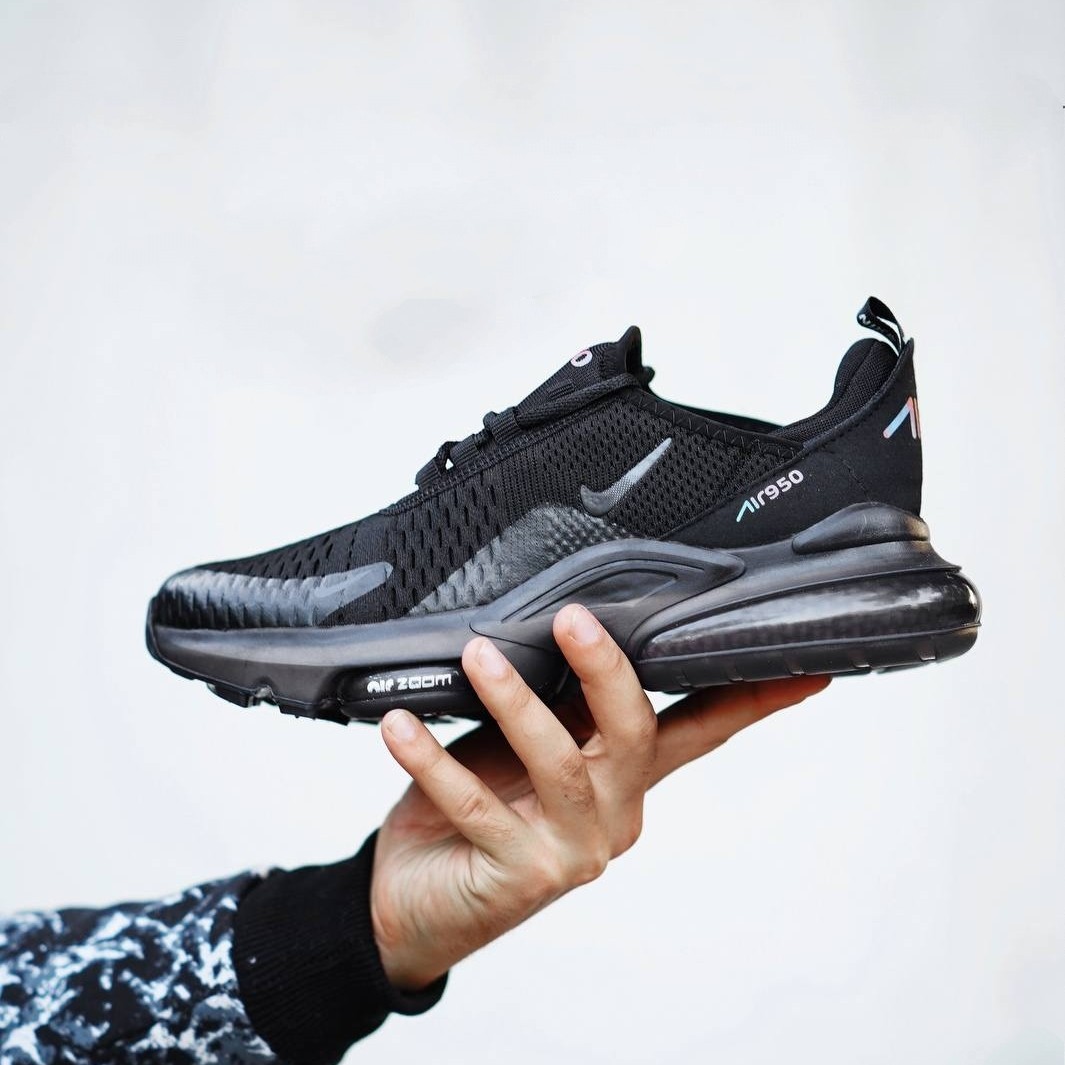 کتونی نایک ایر 950 Nike Air مشکی سفید و طوسی مردانه و زنانه و بزرگپا از 37 تا 48 زیره کپسول دار های کپی