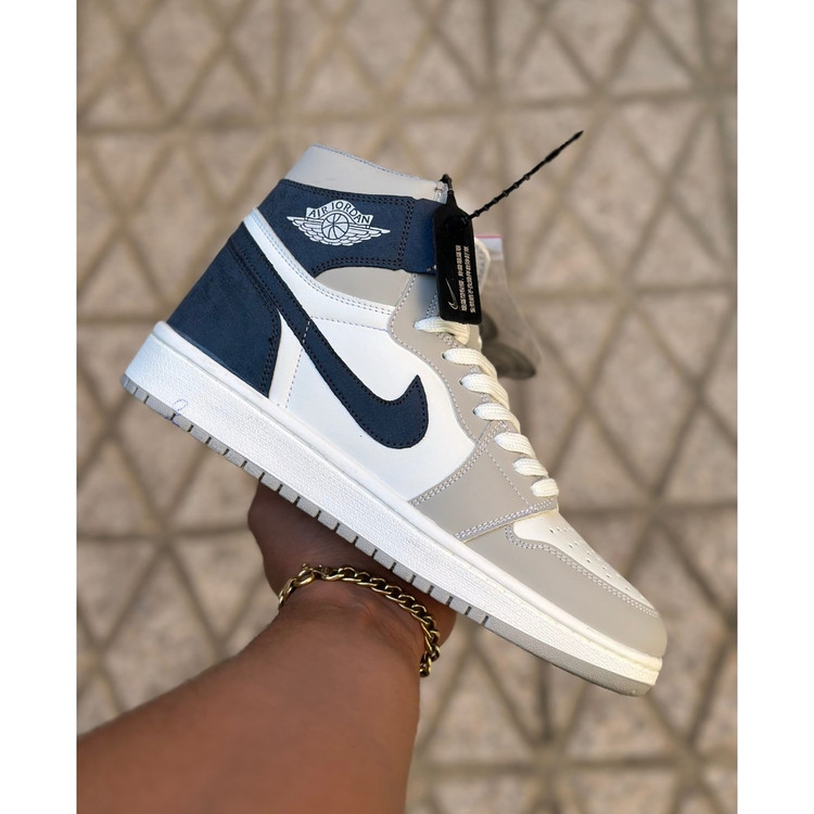 کتونی نایک جردن طوسی سورمه ای ساق Nike Jordan اسپرت