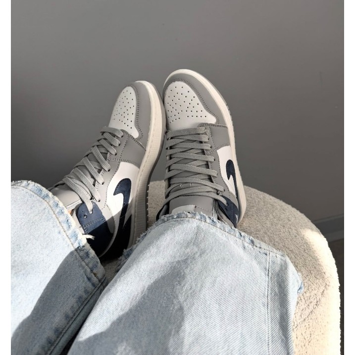 کتونی نایک جردن طوسی سورمه ای ساق Nike Jordan اسپرت
