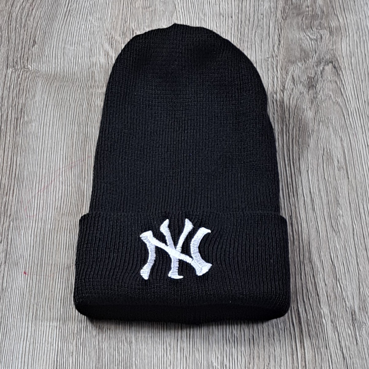 کلاه بافت مردانه و زنانه مشکی NY