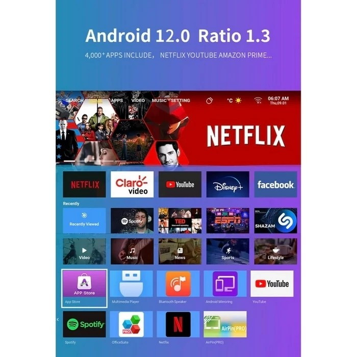 ویدیو پروژکتور اندرویدی T269 pro اورجینال کیفیت عالی