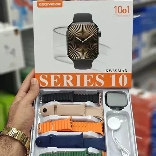 ساعت هوشمند KW35 MAX بهمراه 10 عدد بند قیمت عالی