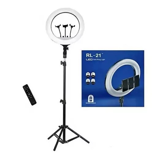 رینگ لایت مدل RL21 بهمراه 3 پایه و ریموت کنترل و 3 تا هولدر مخصوص اورجینال قیمت عالی