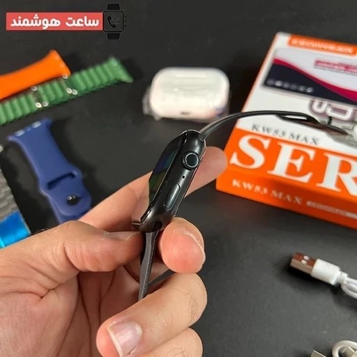 ساعت هوشمند kw53 max بهمراه 7 بند و ایرپاد قیمت عالی