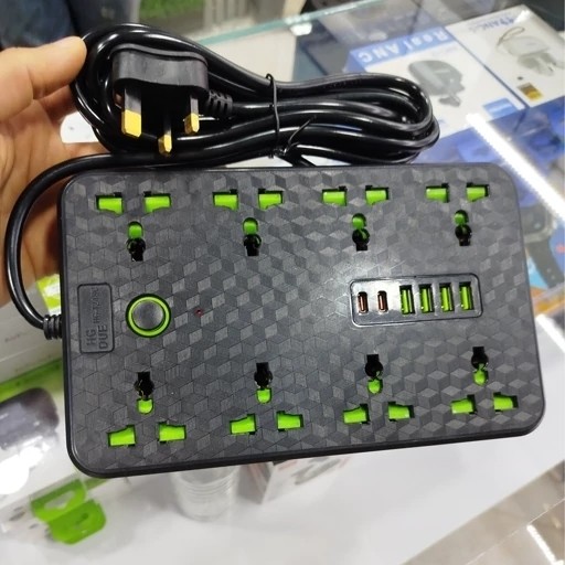 چند راهی و محافظ شوک الکتریکی HG 1248c اصلی با 4 ورودی USB و 2 PD قیمت عالی