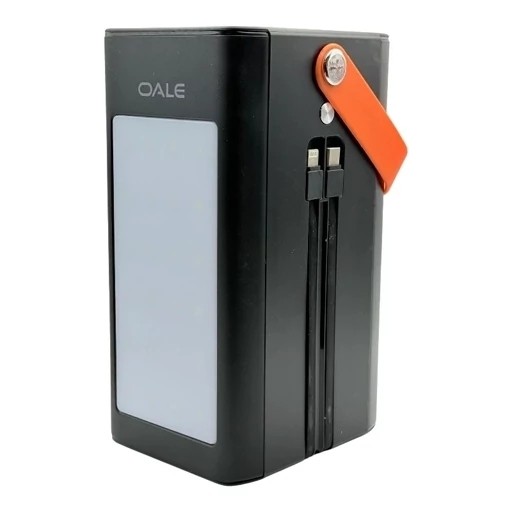 پاوربانک 100000 صد هزار میلی آمپر ساعت OALE 22W فست شارژ اصلی دارای چراغ قوه و کابل سرخود جدید قیمت عالی