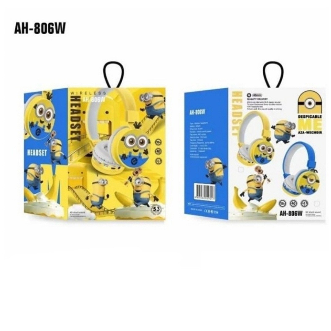 هدفون مینیون ها Minions AH-806W مناسب کودکان و نوجوانان شخصیت کارتن