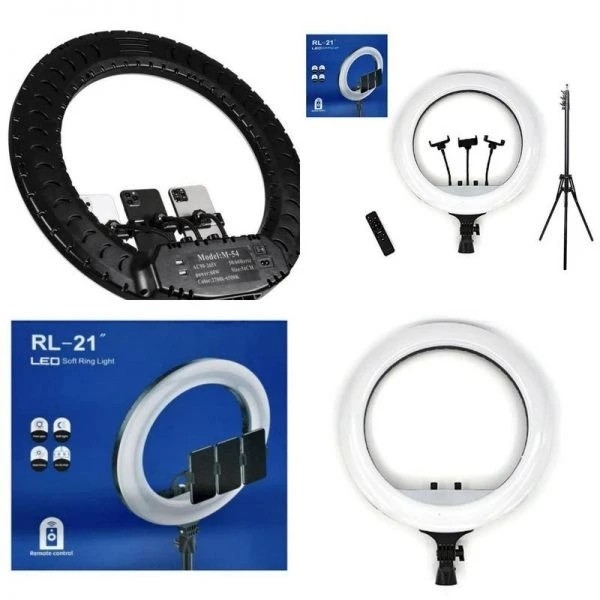 رینگ لایت RL-21 اصلی بهمراه 3 پایه فلزی،کنترل،هولدر،کیف مخصوص قیمت عالی