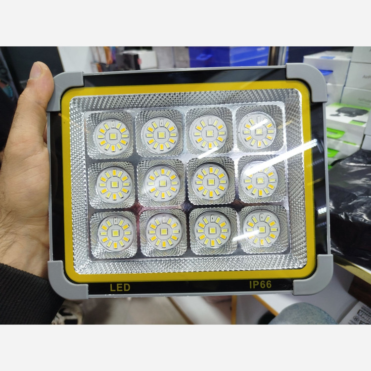 پروژکتور خورشیدی شارژی LED بزرگ 3 باتری اصلی کیفیت عالی