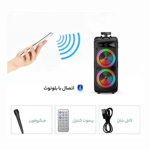 اسپیکر بلوتوثی اصلی ZQS-8211 قابل حمل بهمراه میکروفون و کنترل کیفیت عالی