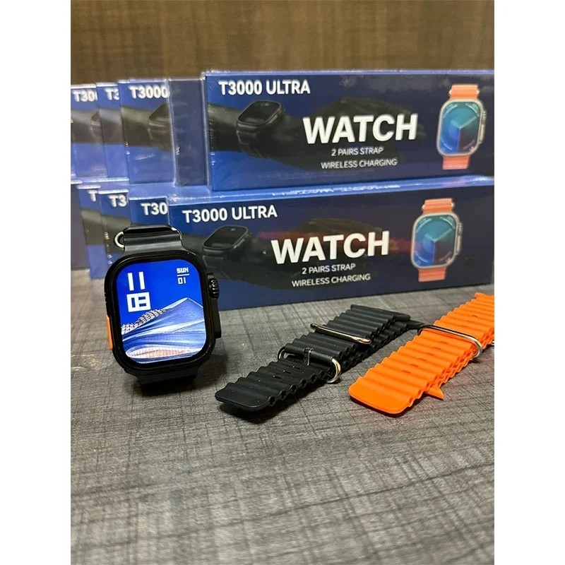 ساعت هوشمند T3000 ultra3 بهمراه 2 عدد بند قیمت عالی